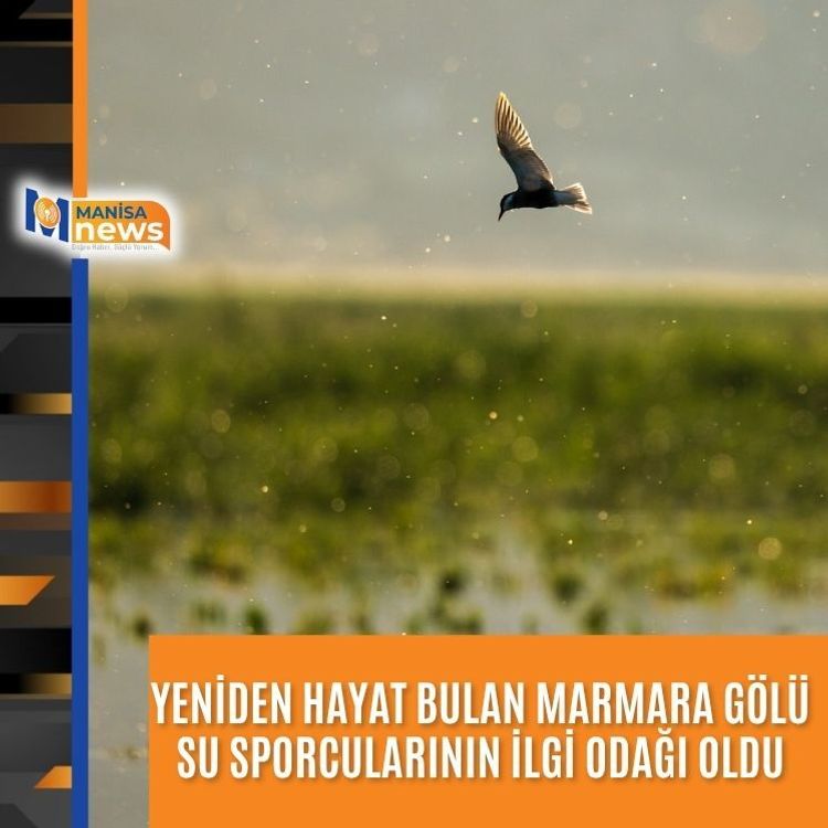 Yeniden hayat bulan Marmara Gölü su sporcularının ilgi odağı oldu