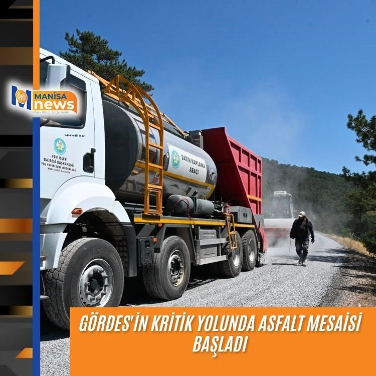 Gördes'in kritik yolunda asfalt mesaisi başladı