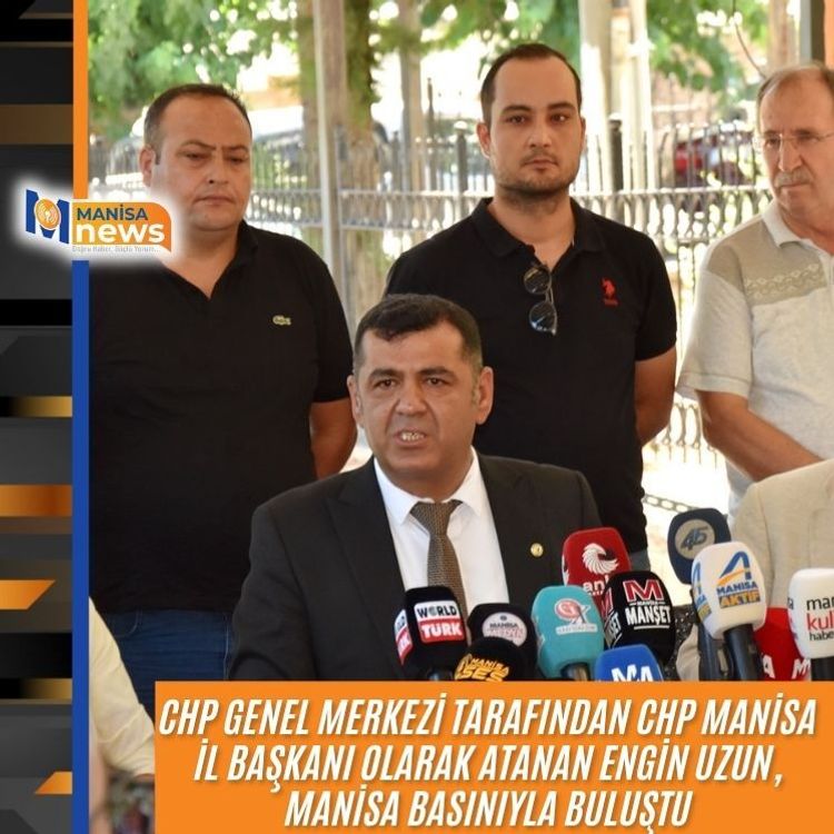 CHP Genel Merkezi tarafından CHP Manisa İl Başkanı olarak atanan Engin Uzun, Manisa basınıyla buluştu.