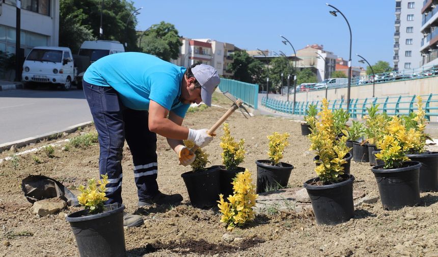 Turgutlu Belediyesi Park ve Bahçeler Müdürlüğü ekipleri kenti güzelleştiriyor