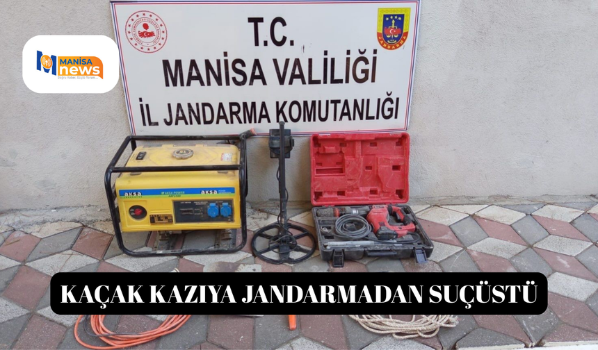 Kaçak kazıya jandarmadan suçüstü