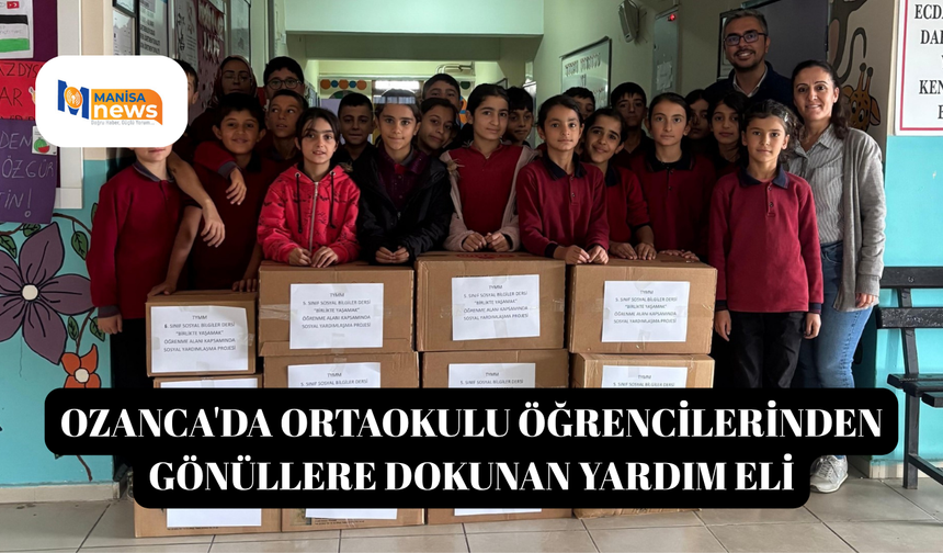 Ozanca'da ortaokulu öğrencilerinden gönüllere dokunan yardım eli