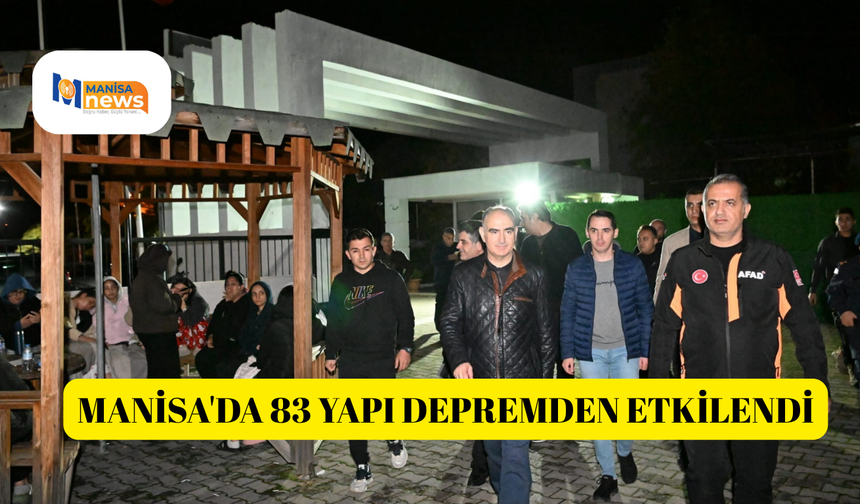 Manisa'da 83 yapı depremden etkilendi