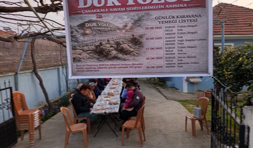 Çanakkale şehitlerinin sofrası Sarıgöl’de kuruldu