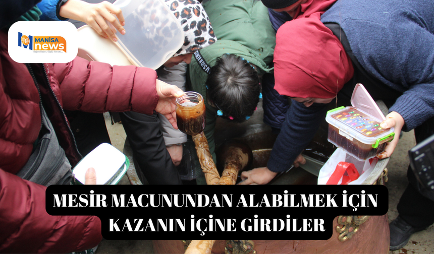 Mesir Macunundan alabilmek için kazanın içine girdiler