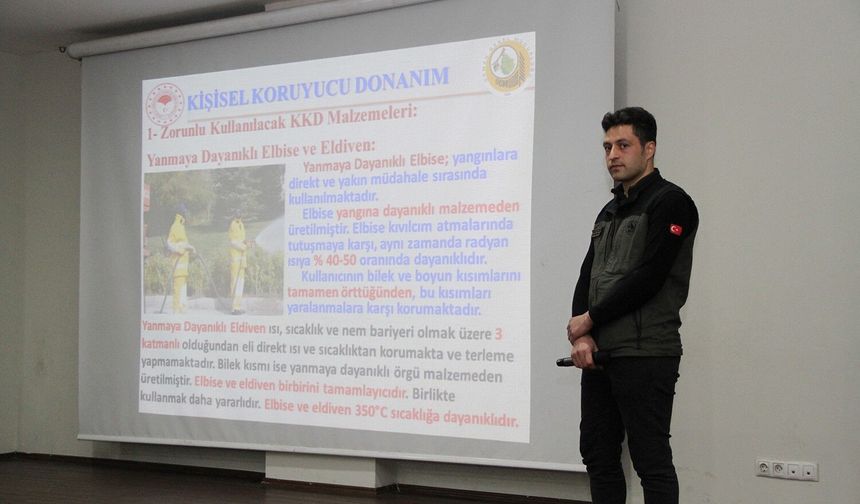 "Yangın Riski Azaltma Planı" kapsamında eğitim verildi