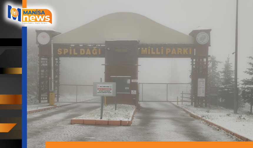 Spil Dağı'na Mayıs ayında kar yağdı
