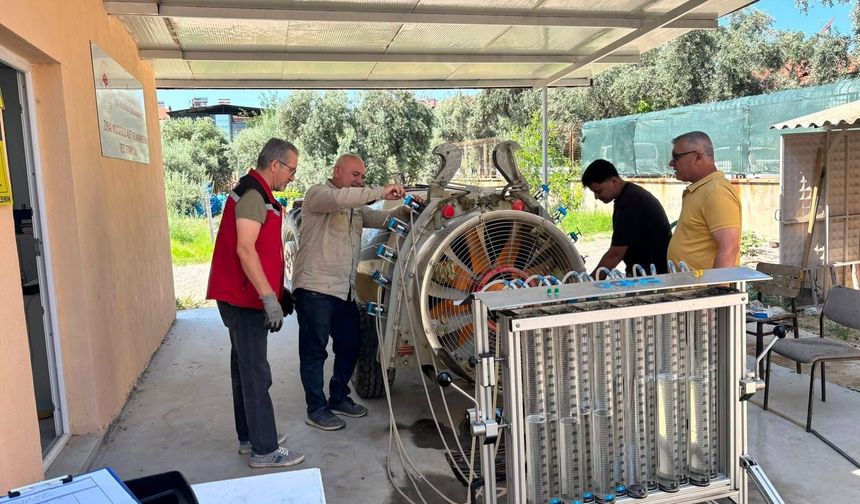 Sarıgöl’de ilaçlama makineleri için test istasyonu kuruldu