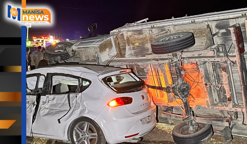Otomobil ile kamyonet çarpıştı: 1 yaralı