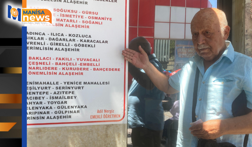 Emekli öğretmen, Alaşehir’in 51 mahallesini şiirde buluşturdu