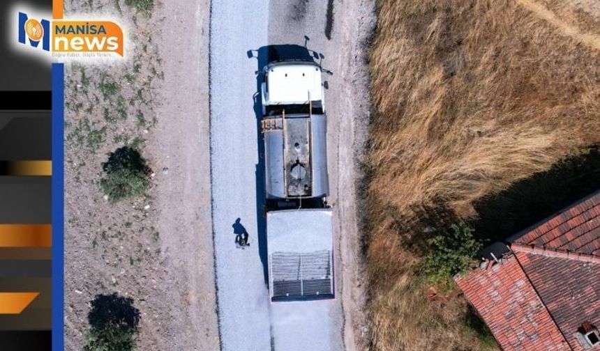 Soma'da mahalle yollarına ikinci kat asfalt atılıyor