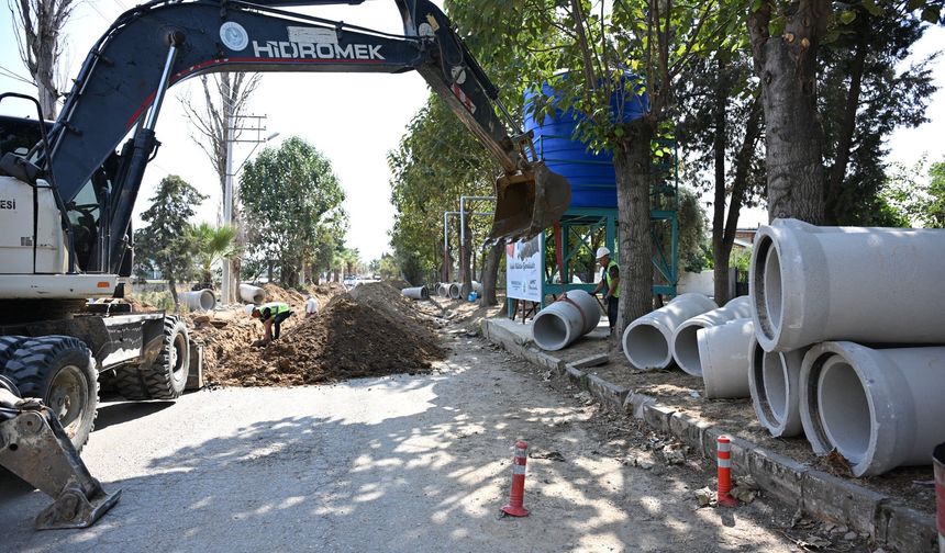Alaşehir’de taşkınlara karşı 1.2 kilometrelik kolektör hattı