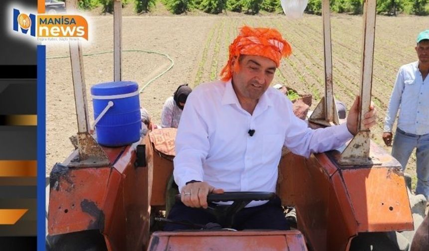 Üzüm hasadında eline makineye kaptıran Saruhanlı Belediye Başkanı yaralandı
