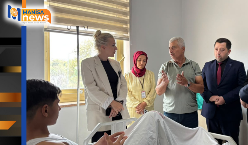 Anahtar Parti heyeti yaralı öğrencileri ziyaret etti