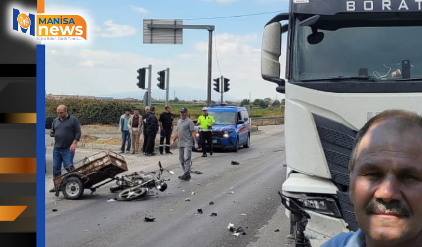 Manisa’da sepetli motosiklet tırla çarpıştı: 1 ölü