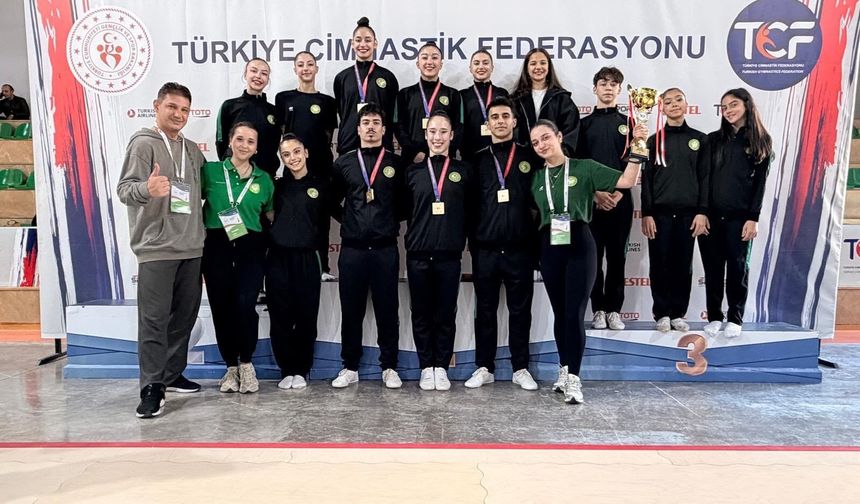 Manisa’dan aerobik cimnastikte gövde gösterisi