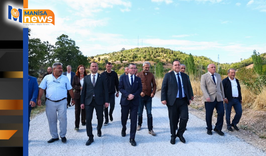Başkan Dutlulu, Demirci’de 12 mahalleye ulaşım sağlayan yolu inceledi