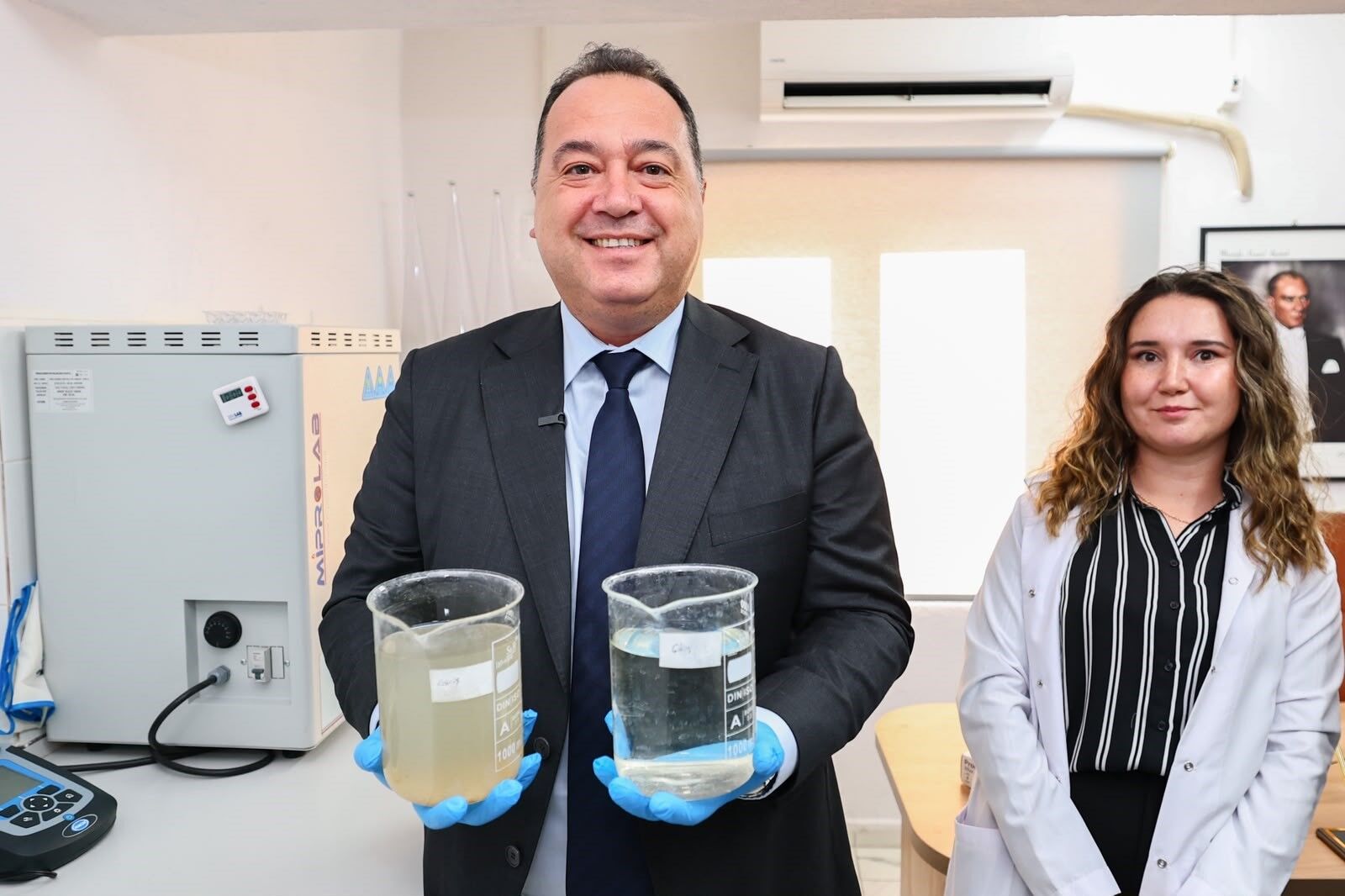 Başkan Dutlulu hizmete giren arıtma tesisinde incelemelerde bulundu